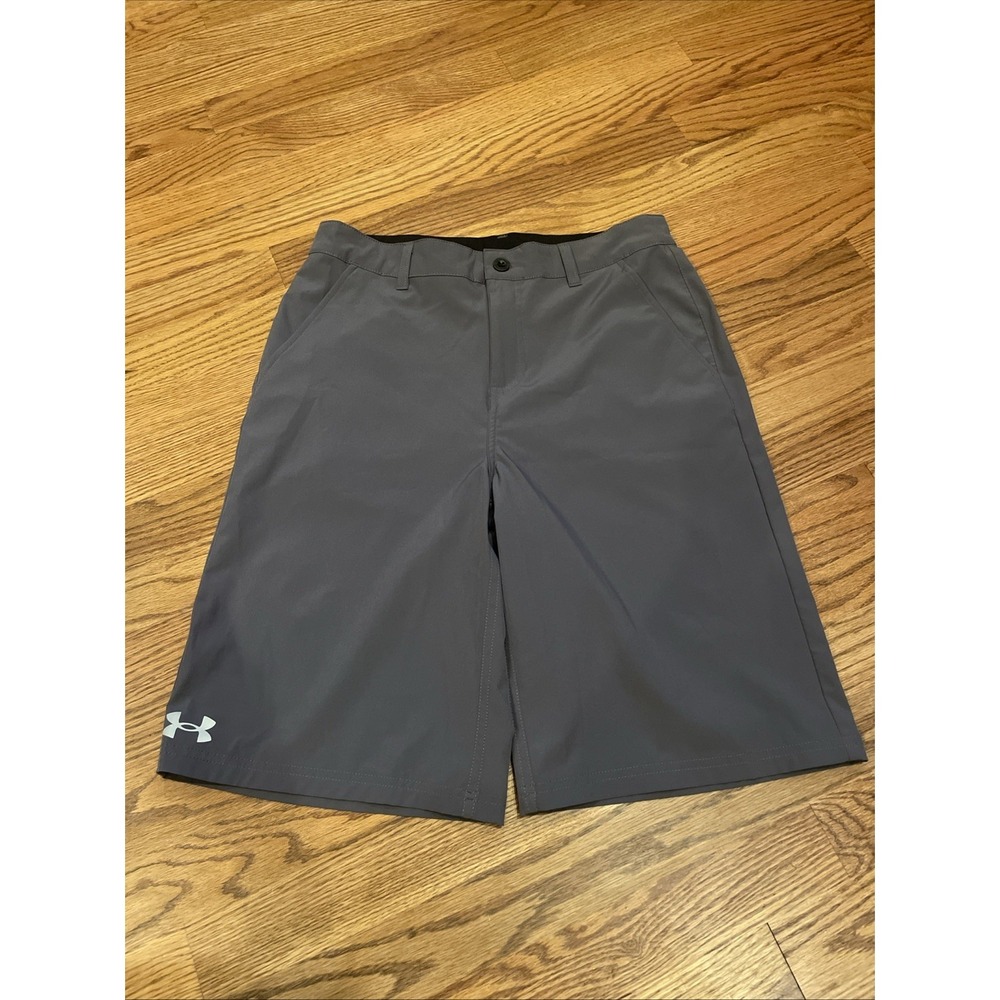 Under Armour Boys Performance Golf Shorts Gray Size 20 Stretch 11 Inch Inseam